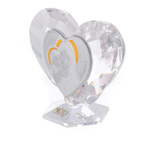 Heart-shaped party favour with Mary and Jesus 5x5 cm 2