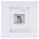 Rectangular crystal frame with Christ icon 4x2 in s1