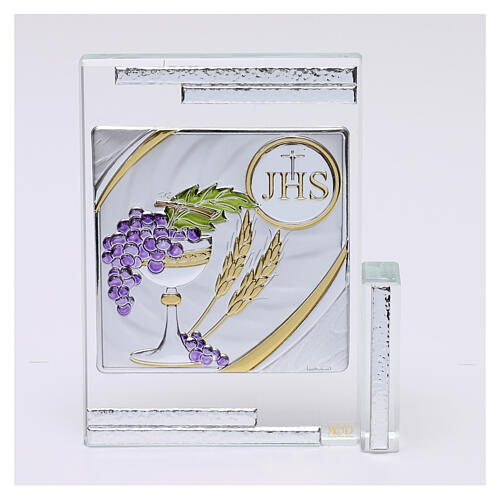 Gift idea crystal frame Holy Communion 4x4 in 1