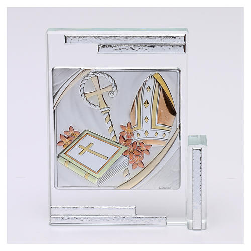 Picture in crystal for Confirmation 10x10 cm 1