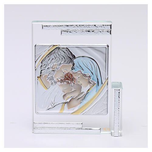Gift idea crystal frame Holy Family 4x4 in 1