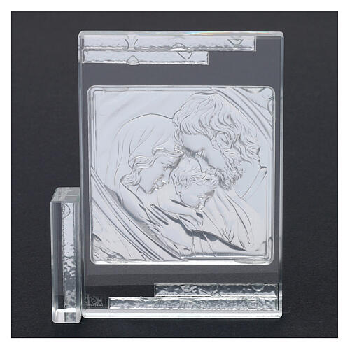 Gift idea crystal frame Holy Family 4x4 in 3