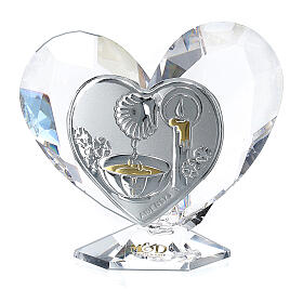 Heart shaped ornament Baptism souvenir 2x2 in