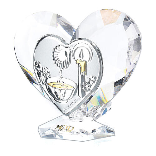 Heart shaped ornament Baptism souvenir 2x2 in 2