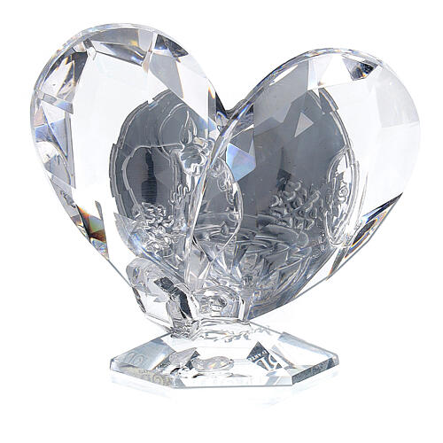 Heart shaped ornament Baptism souvenir 2x2 in 3