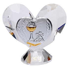 Heart-shaped party favour for Holy Communion 5x5 cm