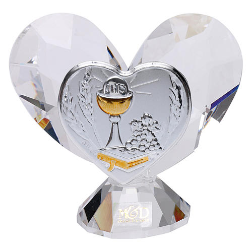 Heart-shaped party favour for Holy Communion 5x5 cm 1