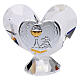 Heart shaped ornament Communion souvenir 2.2x2.4 in s1