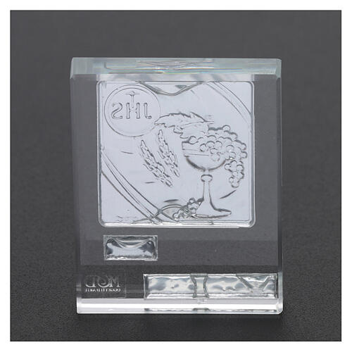 Communion souvenir frame with silver foil 2x2 in 3
