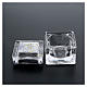 Geschenkidee für Erstkommunion Teelichthalter aus Kristall mit Geschenkbox 5x5x5 cm s3