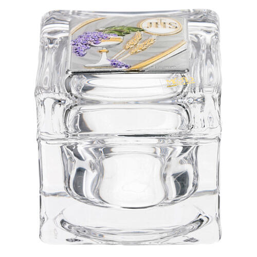 Religious favor crystal box Communion 2x2x2 in 1