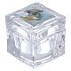 Religious favor crystal box with Holy Family 2x2x2 in s1