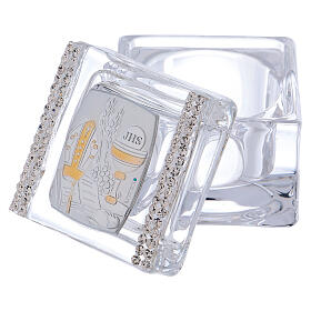 Religious favor crystal box Communion and Confirmation 2x2.8x2.8 in