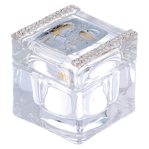Religious favor crystal box Communion and Confirmation 2x2.8x2.8 in 1