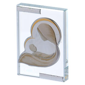 Maternity favor frame with stylized colored image 4x2 in