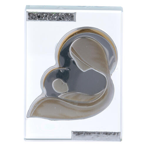 Maternity favor frame with stylized colored image 4x2 in 1
