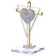 Gastgeschenk Kommunion Kreuz in silber, 10x5 cm s2