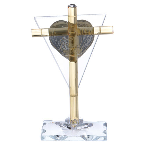 Bomboniera Comunione Croce con lamina argento 10x5 cm 3