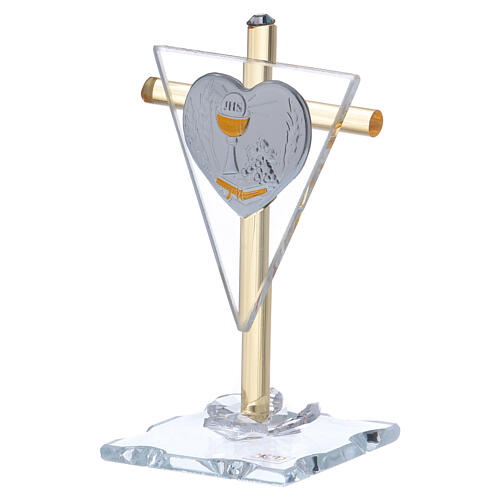 Holy Communion souvenir Cross with silver foil 4x2 in 2