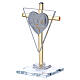 Andenken Konfirmation Kreuz aus Kristall und Glas, 10x5 cm s2