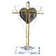 Pamiątka Bierzmowania Krzyż kryształ i szkło 10x5 cm s3