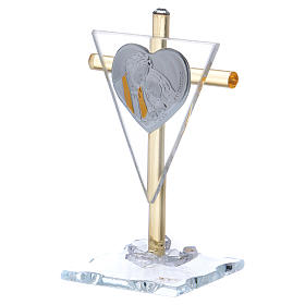 Lembrancinha Sagrada Família cruz 10x5 cm