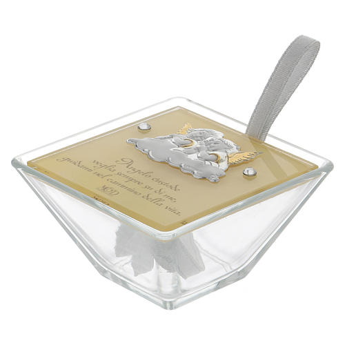 Party favour for Baptism trapezoid-shaped box with Angels 5x10x10 cm 3