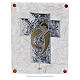 Cuadrito regalo ocre cruz Sagrada Familia 15x10 cm s1