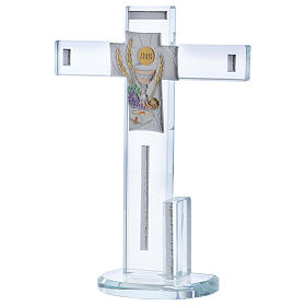 Dica de presente Comunhão cruz com símbolos 20x15 cm