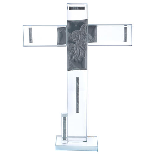 Idea regalo Battesimo Croce con Angelo 30x20 cm 3