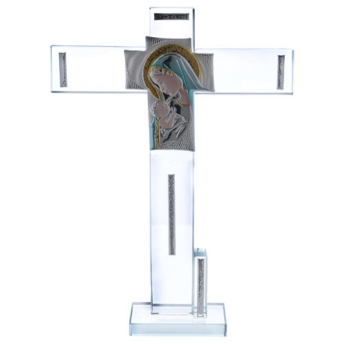 Idée-cadeau croix avec image Maternité 30x20 cm 1