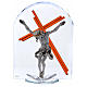 Idée-cadeau Croix en verre de Murano style moderne 30x25 cm s1