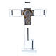 Cross with Christ icon of silver foil 12x8 in s1