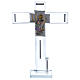 Idée-cadeau pour Communion croix verre et cristal 30x20 cm s1