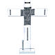 Idée-cadeau pour Communion croix verre et cristal 30x20 cm s3