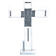 Dica de presente Sagrada Família cruz e placa prata 30x20 cm s3