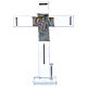 Gift idea Holy Family cross and silver foil 12x8 in s1