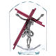 Idée-cadeau Crucifix en verre et cristal 25x15 cm s3