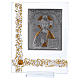 Picture in glass and silver foil with Pantocrator Christ 20x15 cm s1