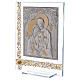Quadro regalo icona Sacra Famiglia lamina argento 25x20 cm s2
