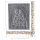 Icon gift idea Holy Family silver foil 10x8 in s3
