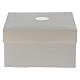 Regalo per Battesimo fiore acquamarina vetro e cristallo 15x10 cm s4