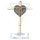 Bonbonnière pour Baptême Croix en verre Murano 10x5 cm s3