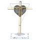 Favor for Baptism Cross of Murano glass 4x2 in s3