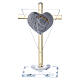 Geschenk mit dem Gesicht Jesus Kreuz aus Glas und Kristall, 10x5 cm s1