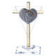 Party favour with face of Christ in glass and crystal 10x5 cm s1