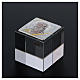 Bonbonnière cube presse-papiers avec Christ 5x5x5 cm s3