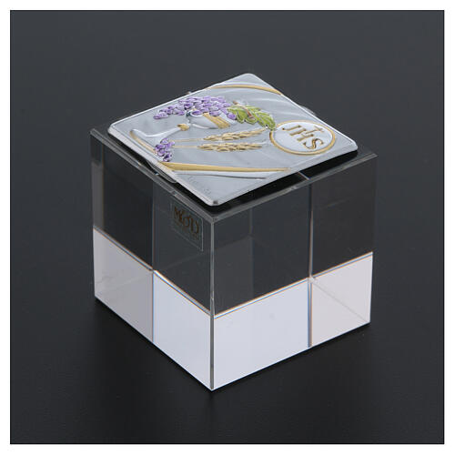 Holy Communion favor cubic paperweight 2x2x2 in 3
