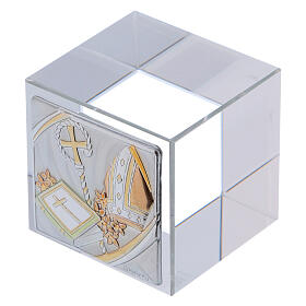 Confirmation favor cubic paperweight 2x2x2 in