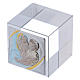 Party favour for Baptism with cube-shaped paperweight with Mother and Son 5x5x5 cm s2